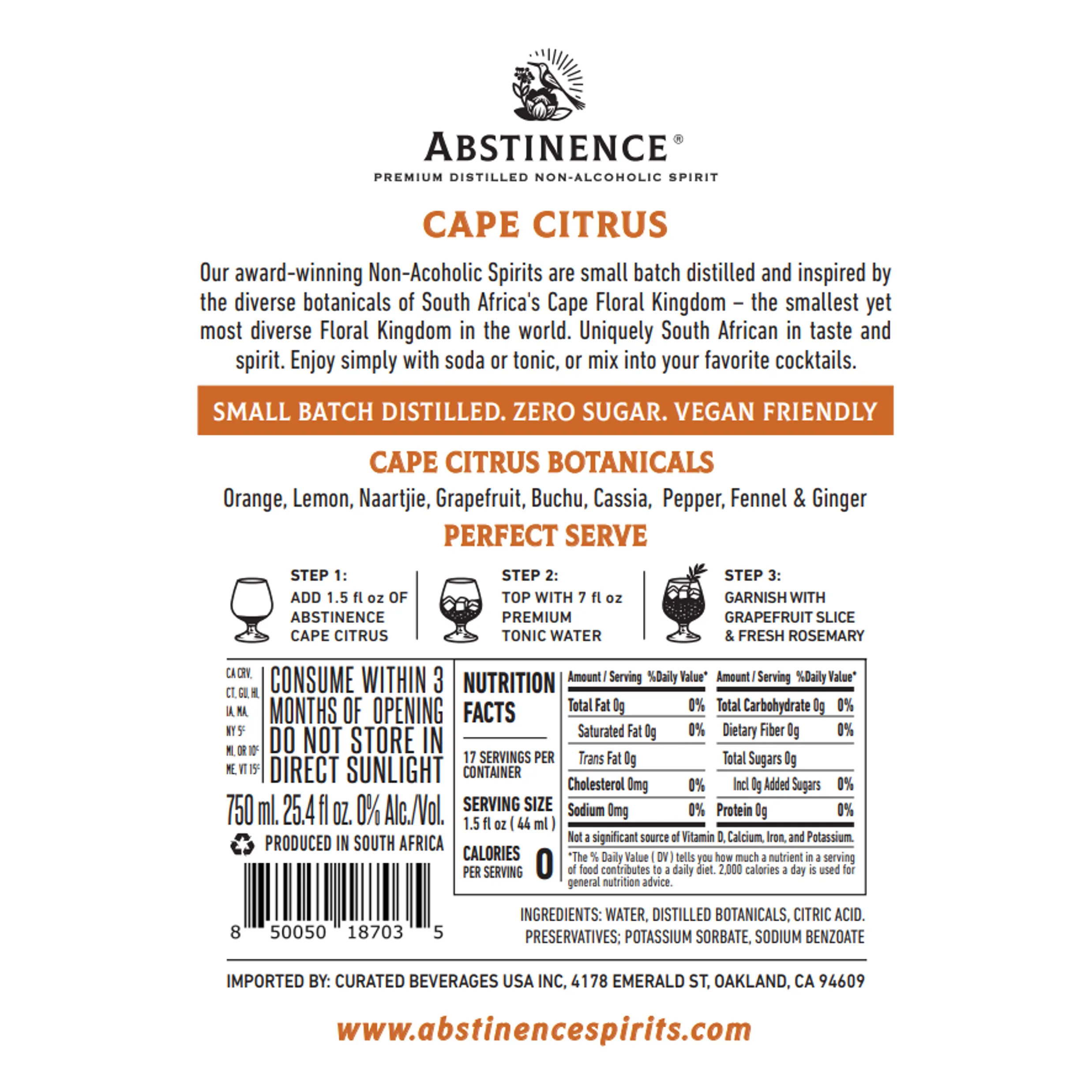 Cape Citrus by Abstinence Spirits