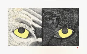 Cape Dorset 2020 Print, Opposite Attraction, by Padloo Samayualie