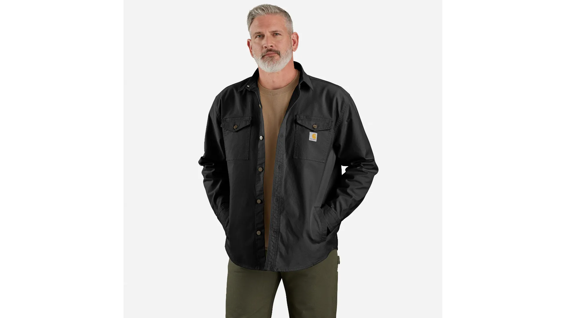 CARHARTT MONTANA RUGGED FLEX LOOSE FIT HEAVYWEIGHT DUCK SHIRT JACKET