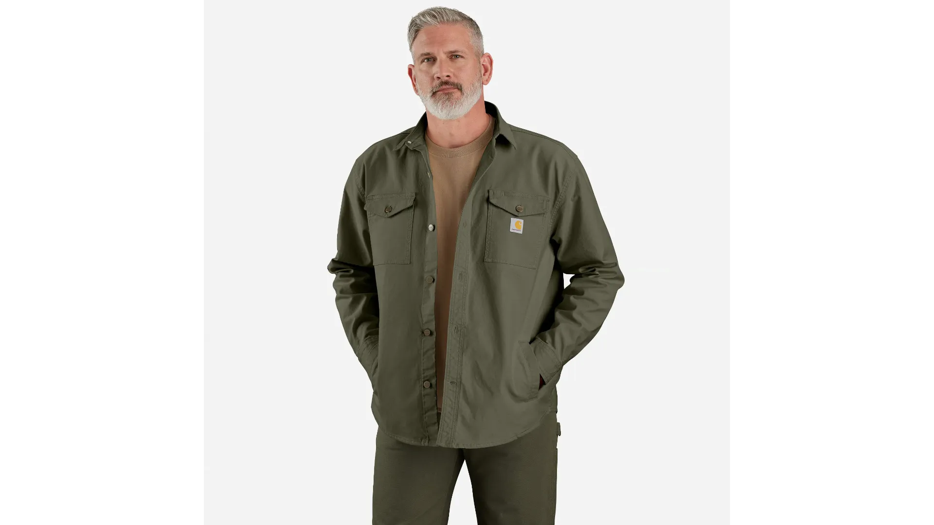 CARHARTT MONTANA RUGGED FLEX LOOSE FIT HEAVYWEIGHT DUCK SHIRT JACKET
