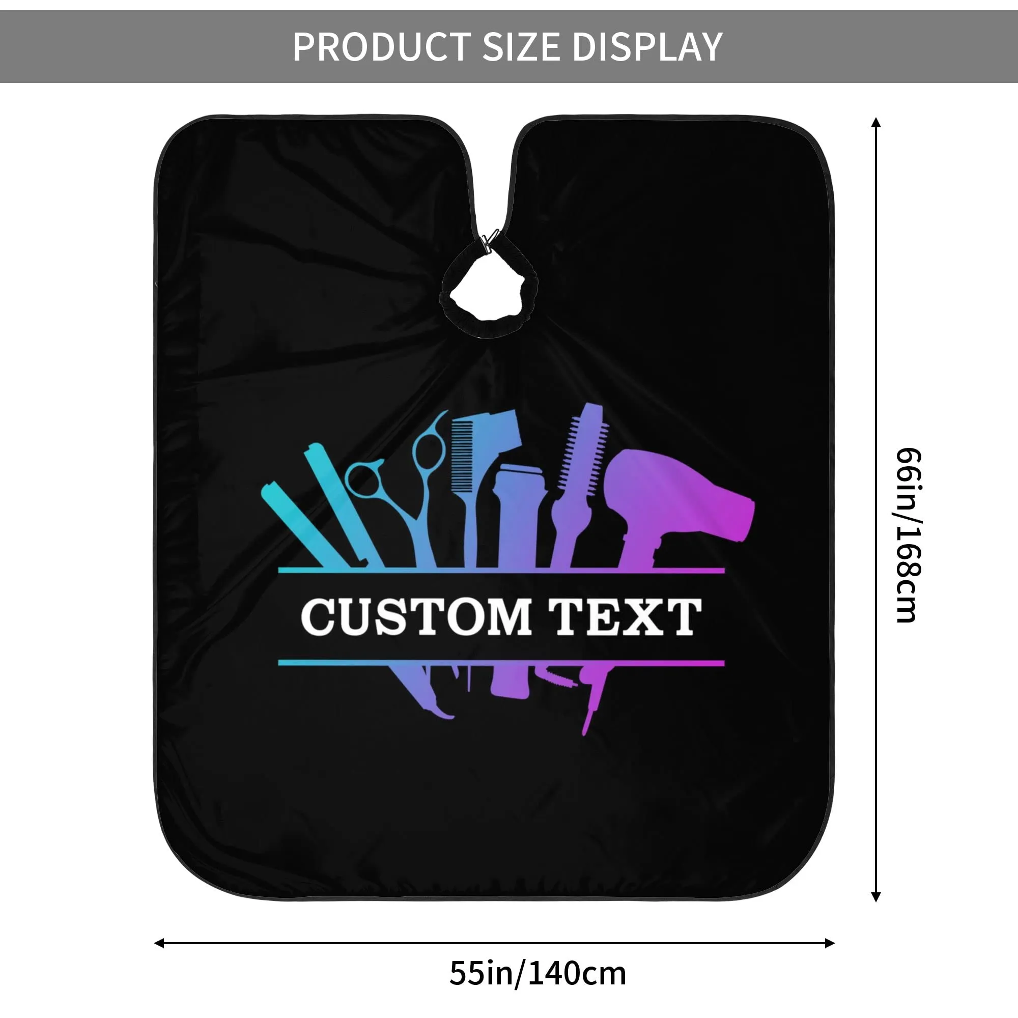 Carwayii Custom Barber Cape for Men Women Customized Salon Cape Personalized Hair Cutting Cape Professional Hairdressing Apron for Hair Styling 55''X66''