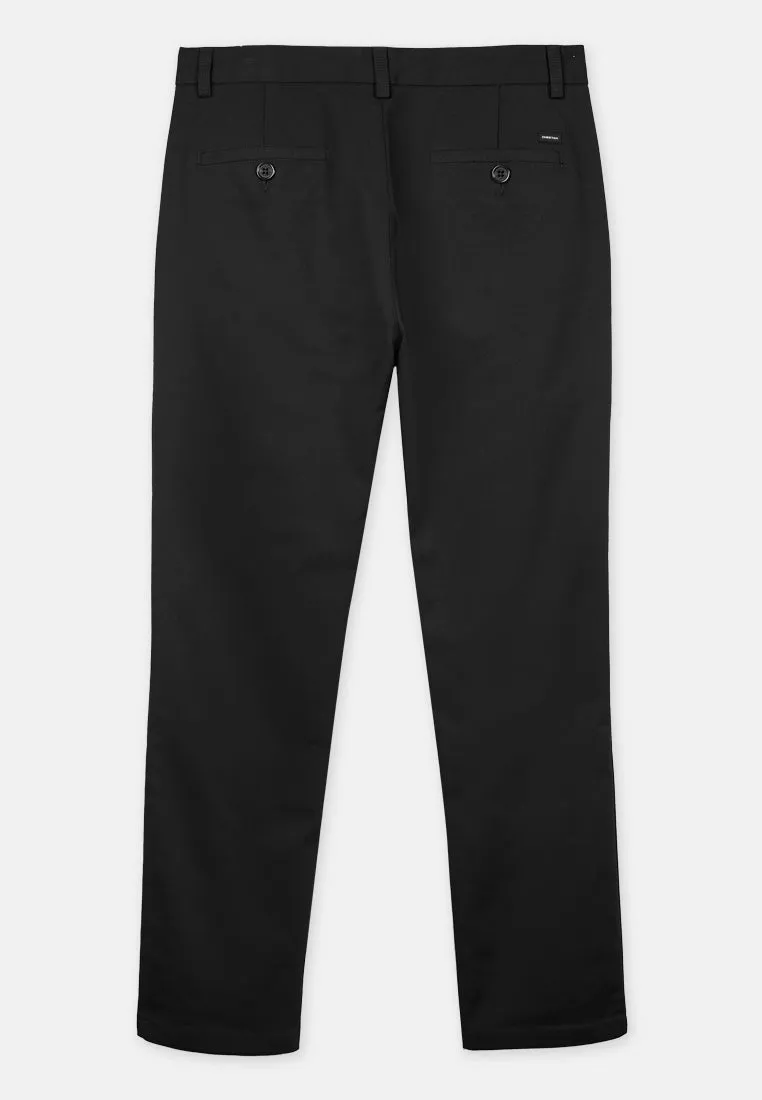 Cheetah Men Slim Fit Chino Solid Tone Fine Cotton Spandex Twill Stretchable Fabric Pants - 110720