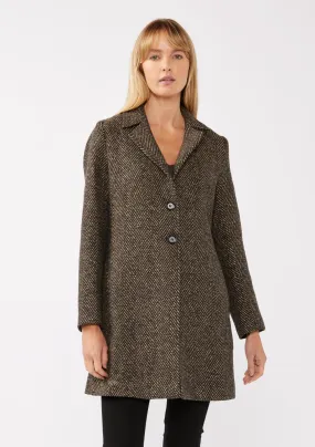 Chevron Coat with Side Pockets
