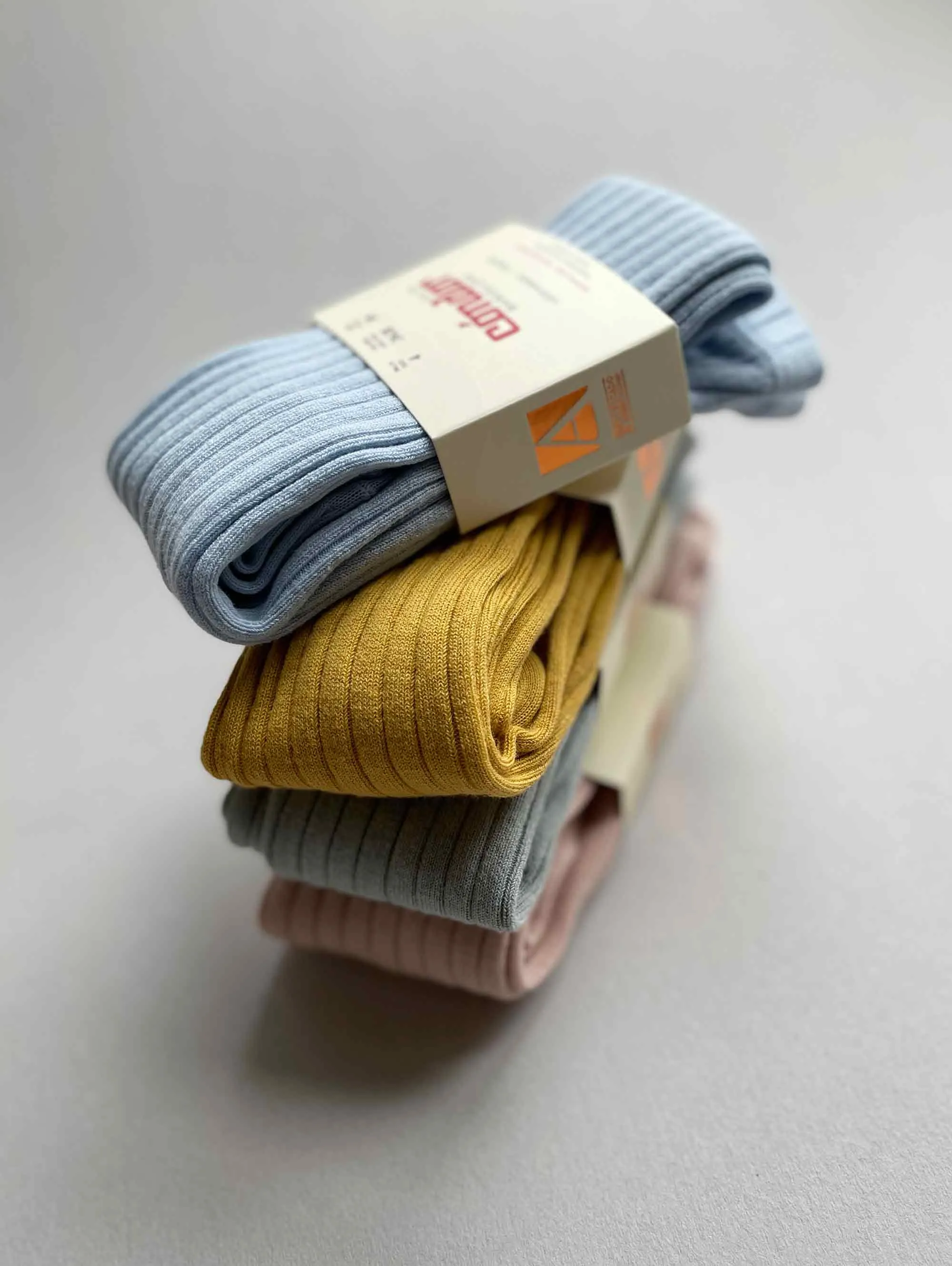 CÓNDOR Ribbed Stockings light blue