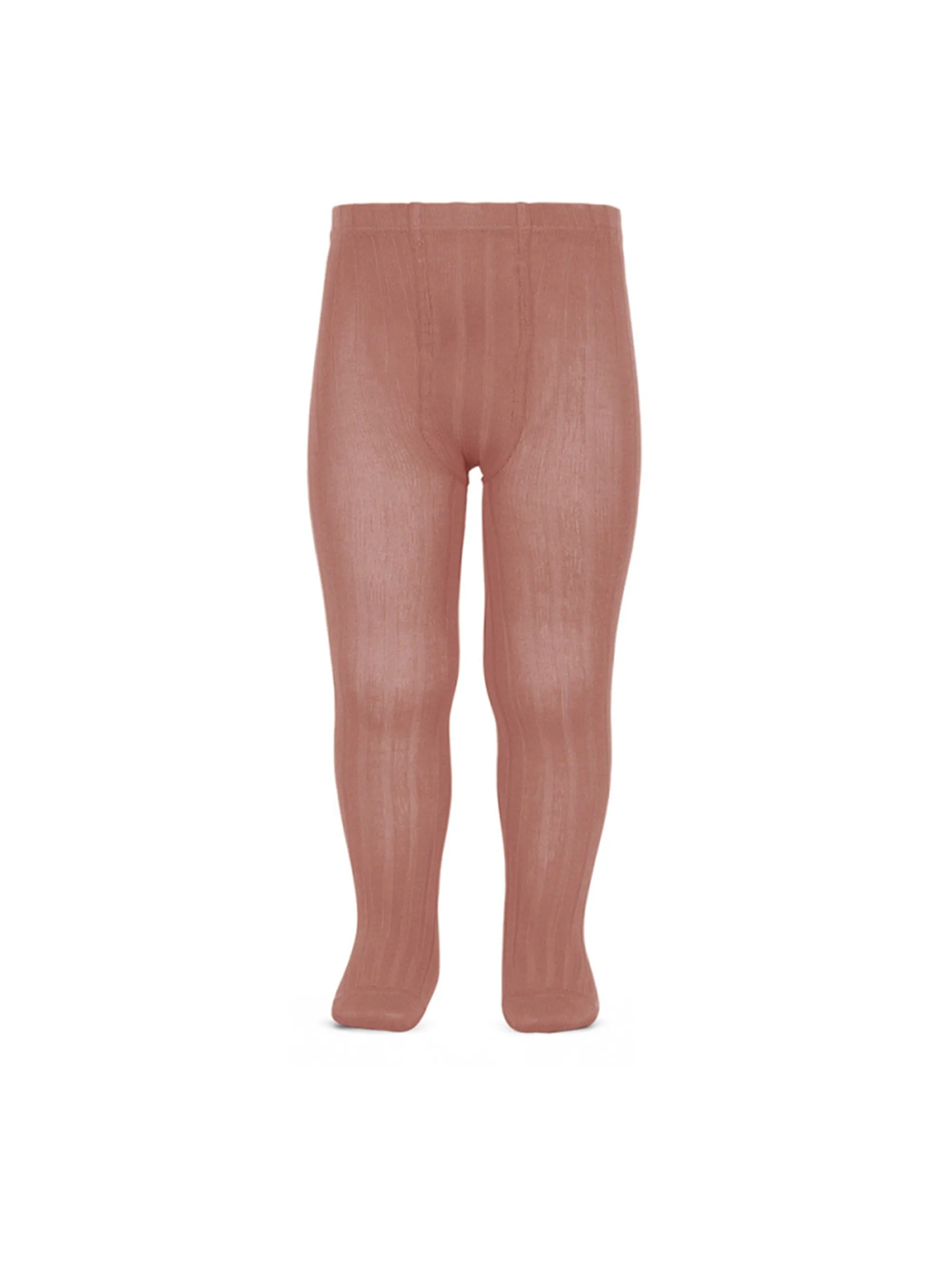CÓNDOR Ribbed Stockings Terracotta