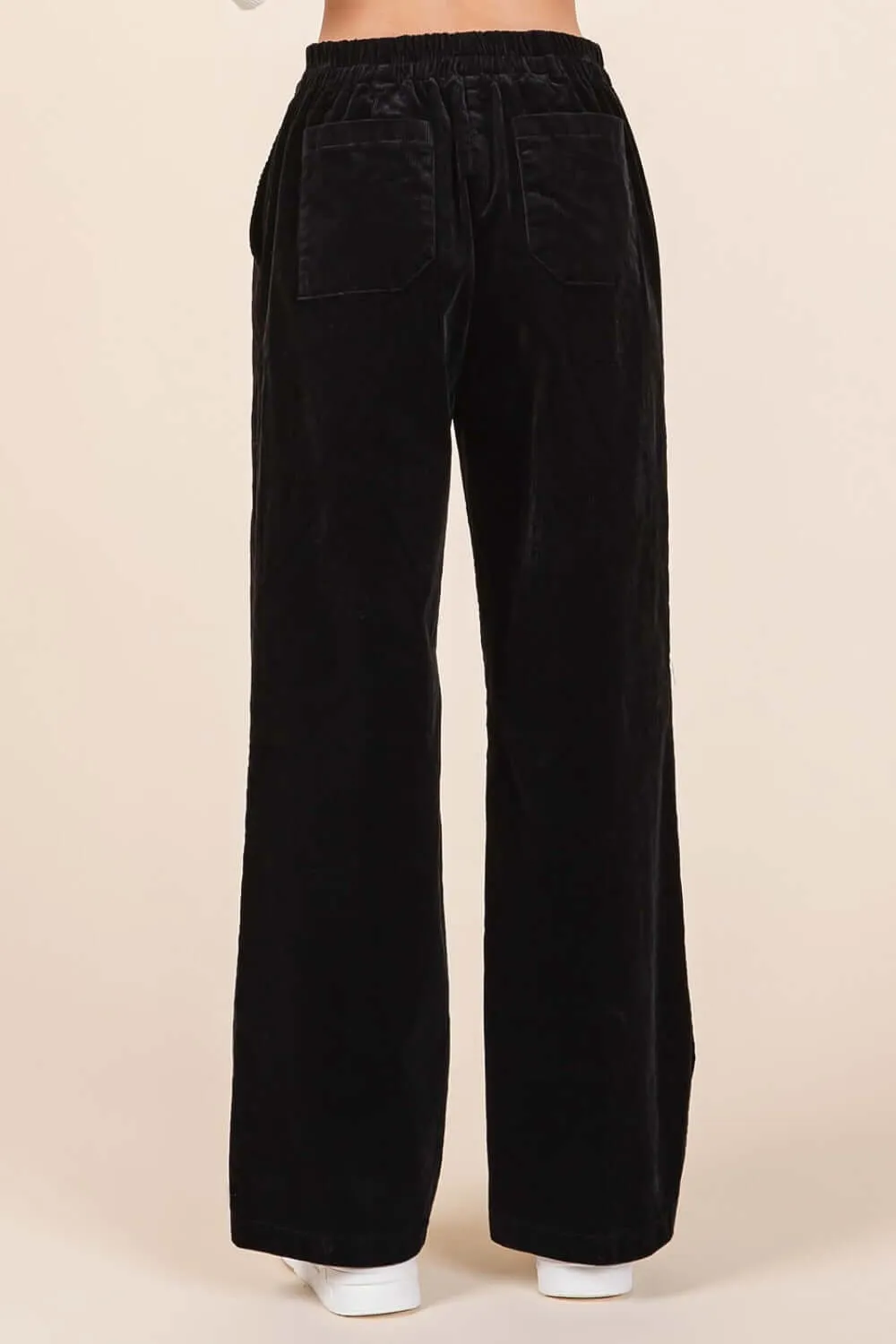 Corduroy Back Elastic Waist Pants
