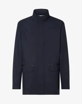 CORNELIANI NYLON FIELD COAT - NAVY