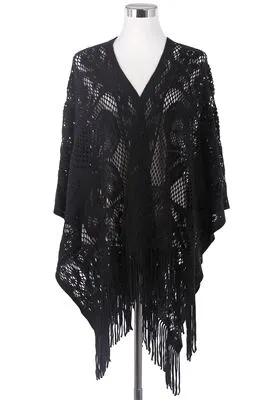 Crochet Floral Pattern Poncho