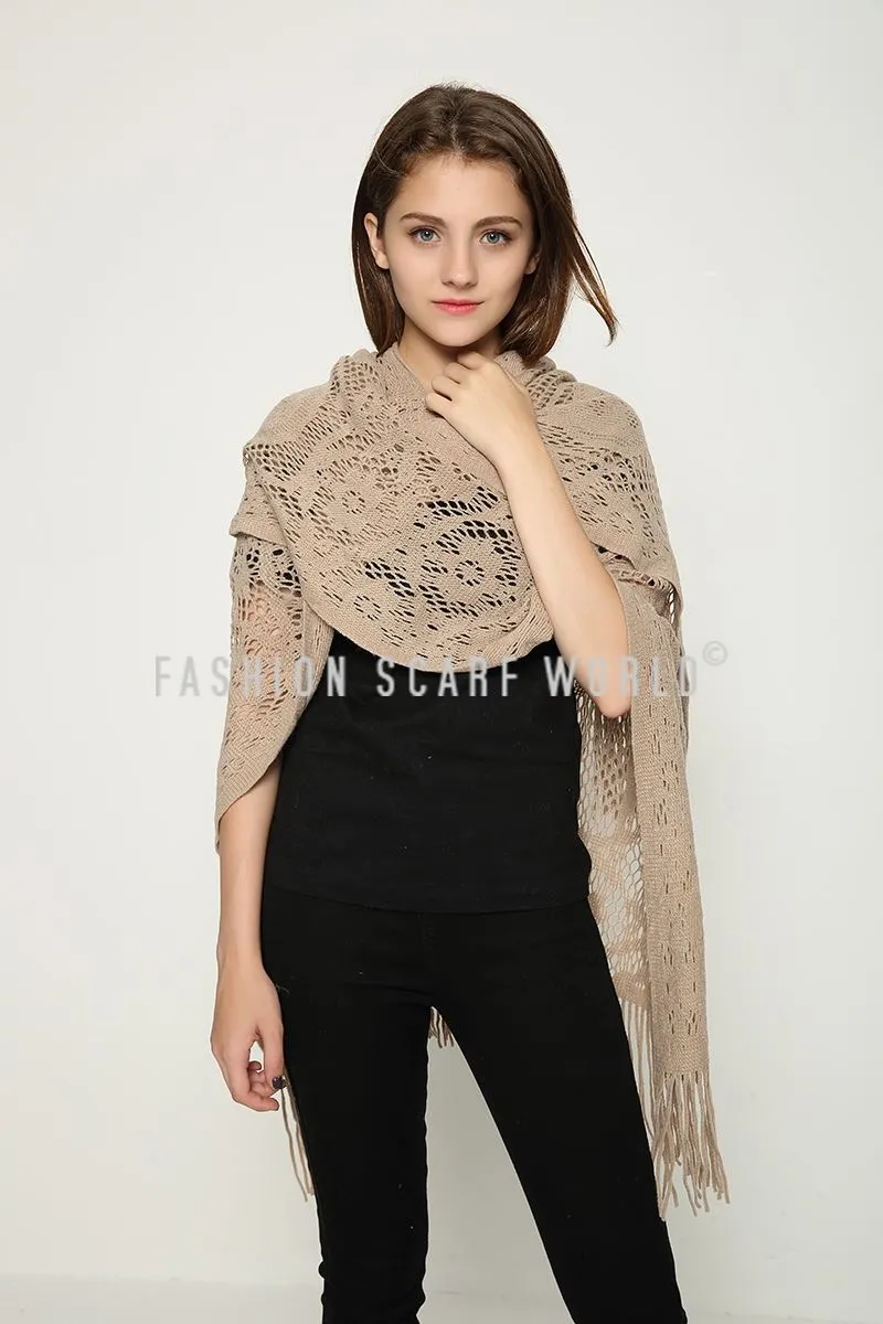 Crochet Floral Pattern Poncho