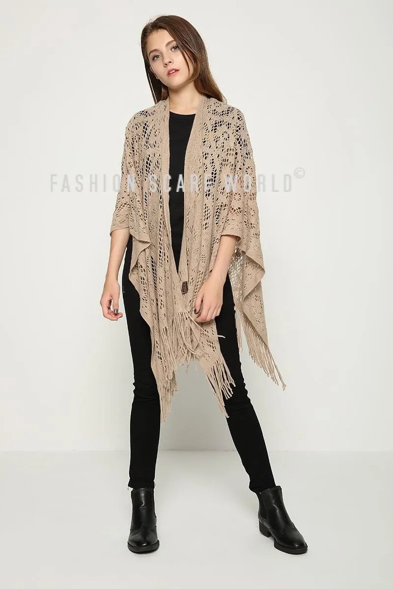 Crochet Floral Pattern Poncho
