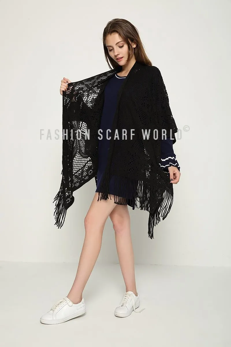 Crochet Floral Pattern Poncho