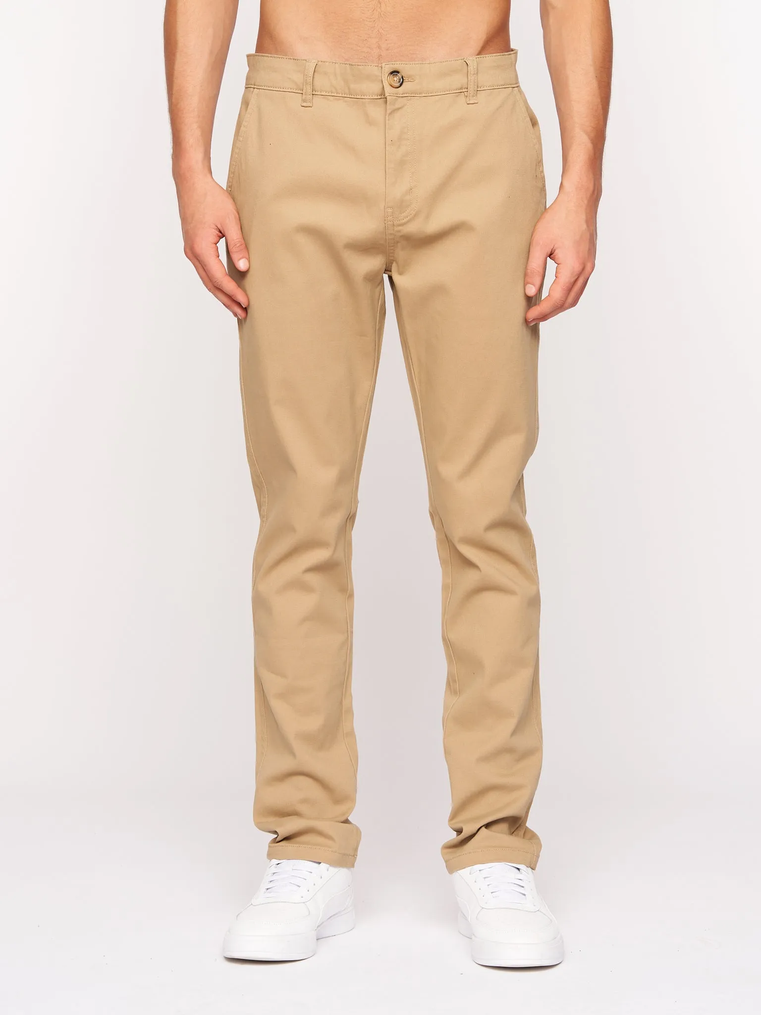 Crosshatch Mens Roysden Chinos Sand