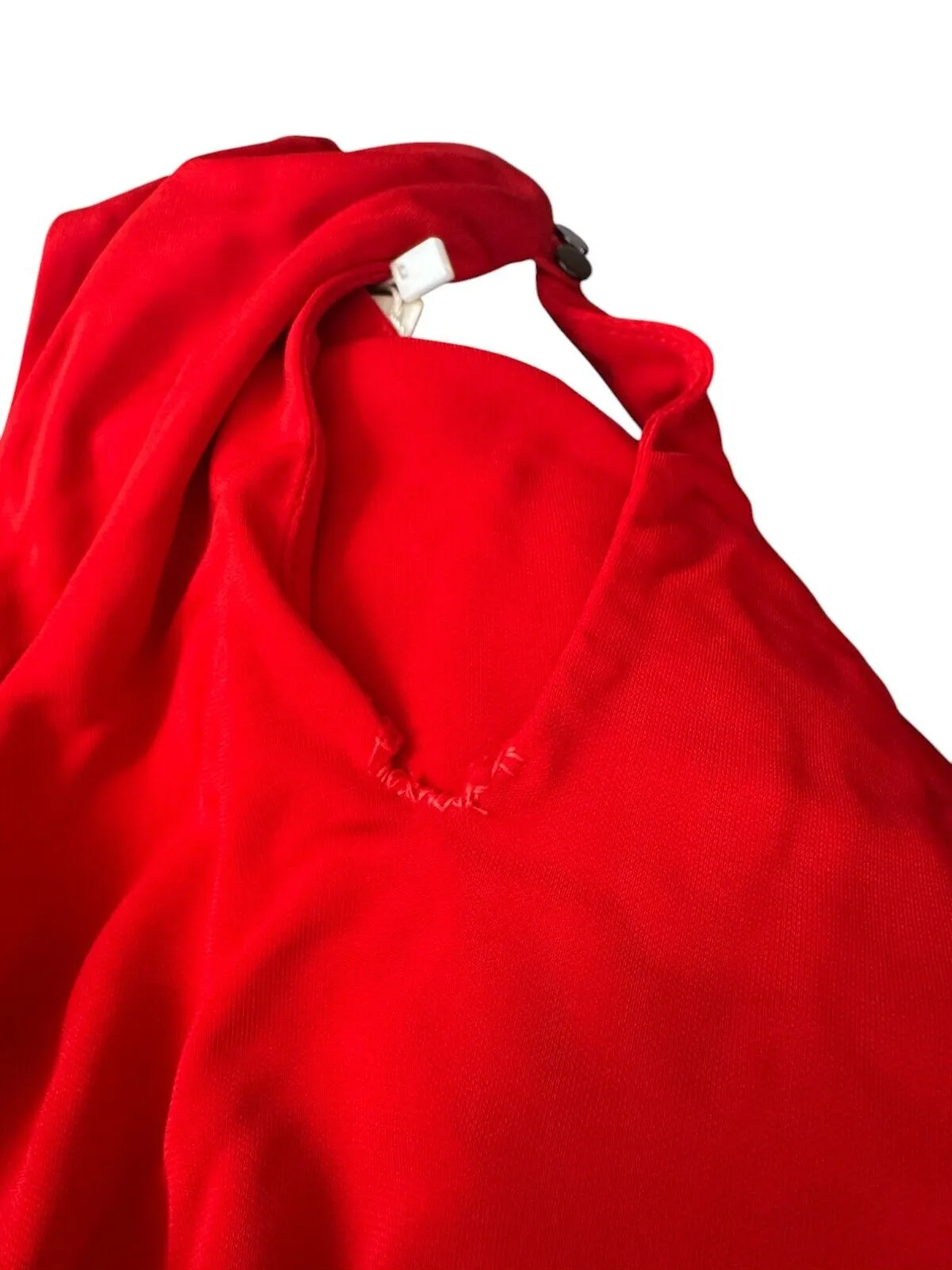 CUE Scarlet One Shoulder Dress | Red, Stretch Jersey, Sz 8, Gathered, Maxi/Midi