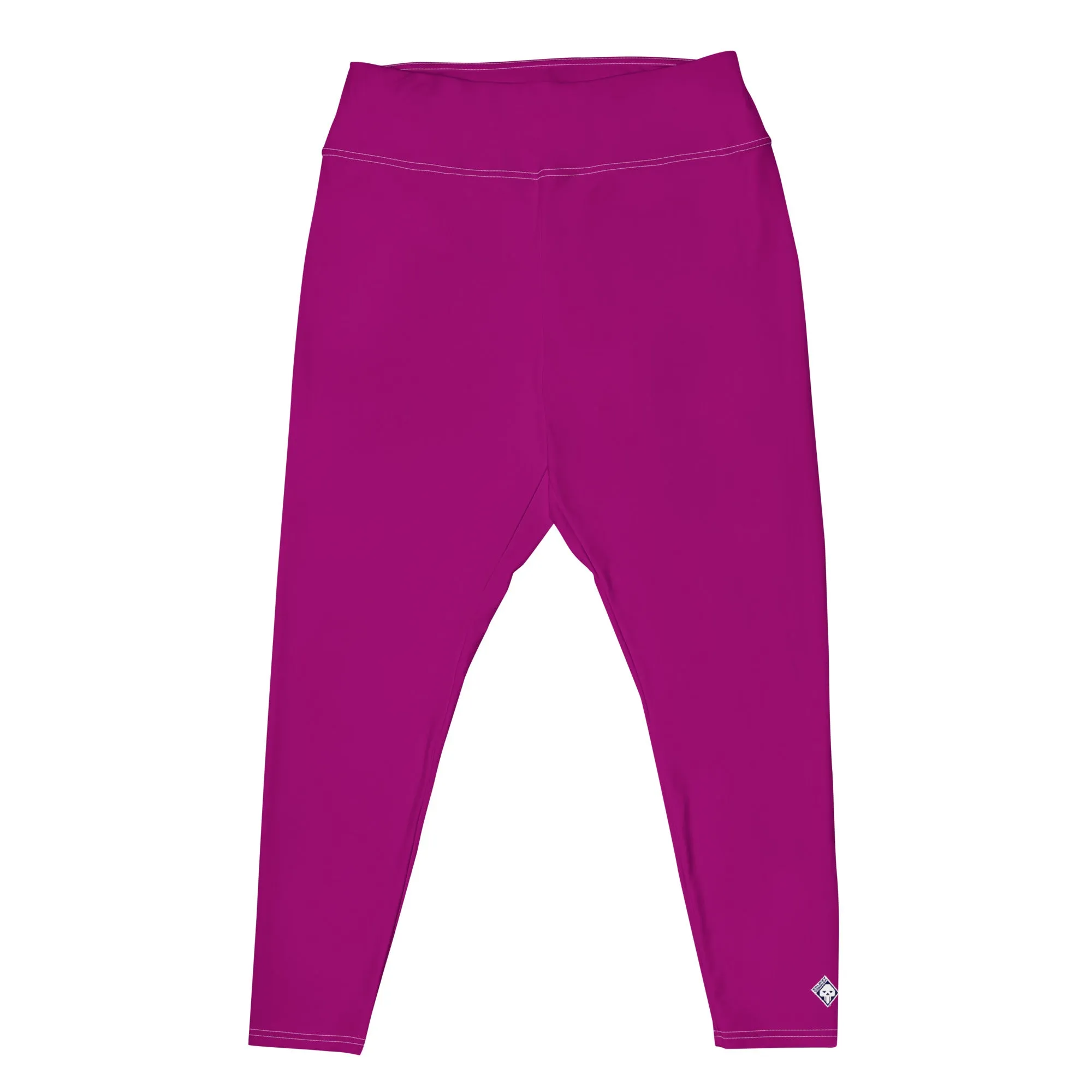 Curve-Hugging Style: Women's Plus Size Solid Yoga Leggings - Fresh Eggplant