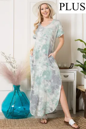 CURVY TIE DYE DRESS