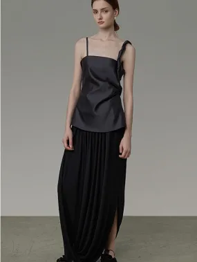 Drape Pleated Skirt