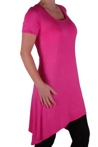 Draped Scoop Neck Short Sleeve Tops