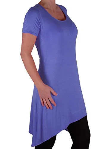 Draped Scoop Neck Short Sleeve Tops