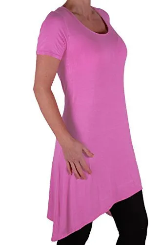 Draped Scoop Neck Short Sleeve Tops