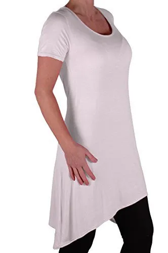 Draped Scoop Neck Short Sleeve Tops
