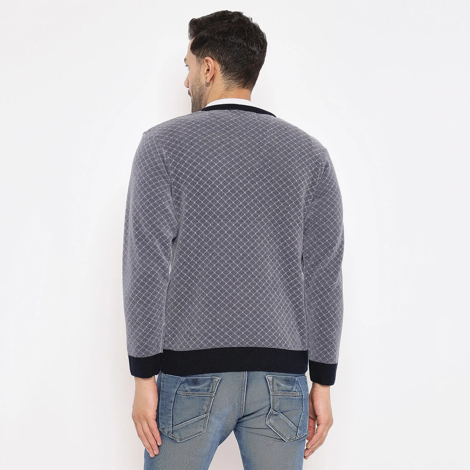 Duke Stardust Men Full Sleeve V Neck Pullover (SDS2139)