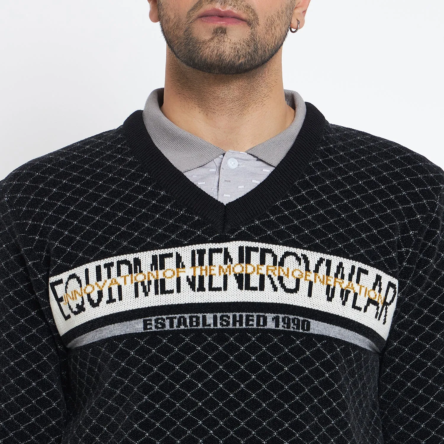 Duke Stardust Men Full Sleeve V Neck Pullover (SDS2139)