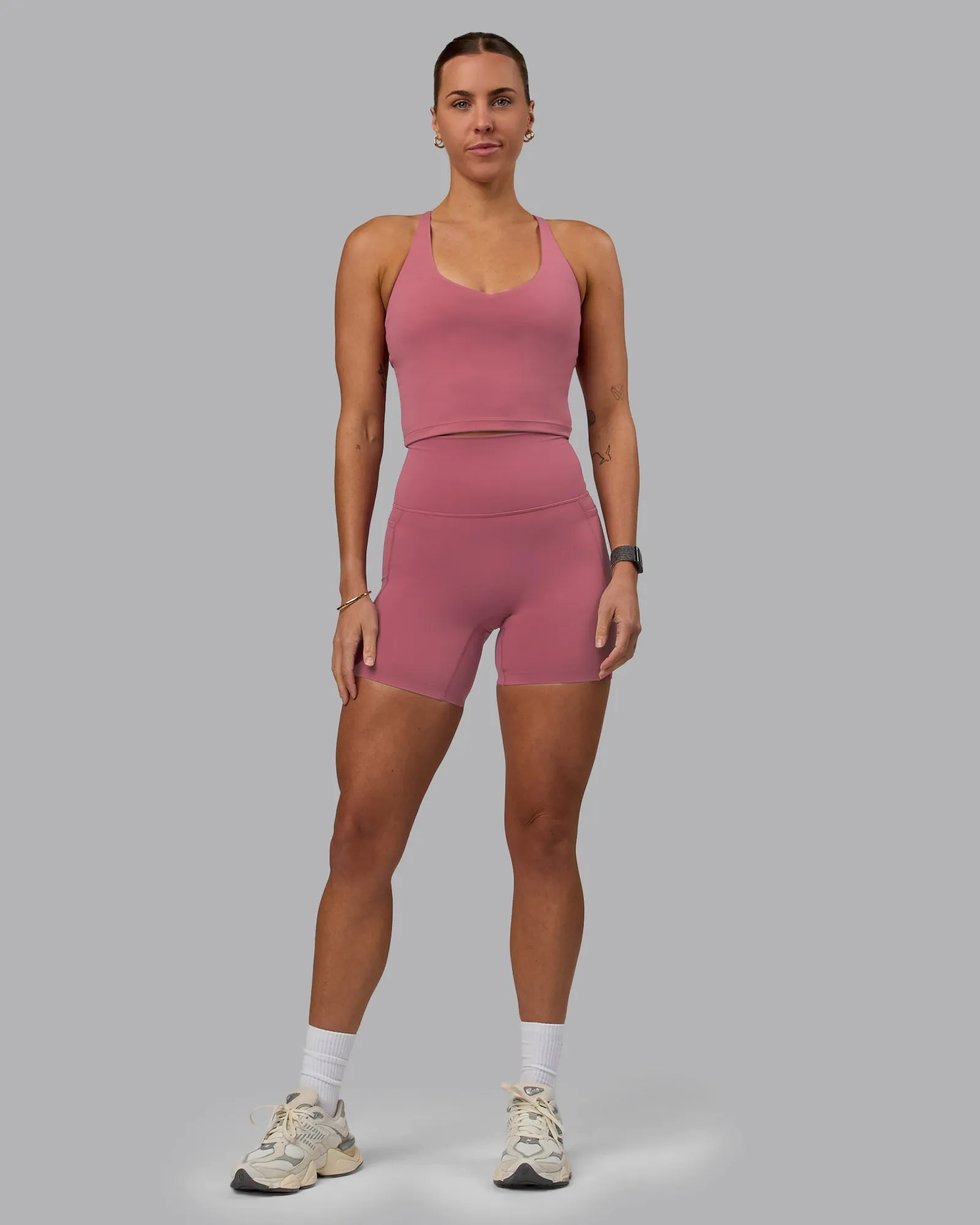 Elixir Mid-Length Shorts With Pockets - Mauve Haze
