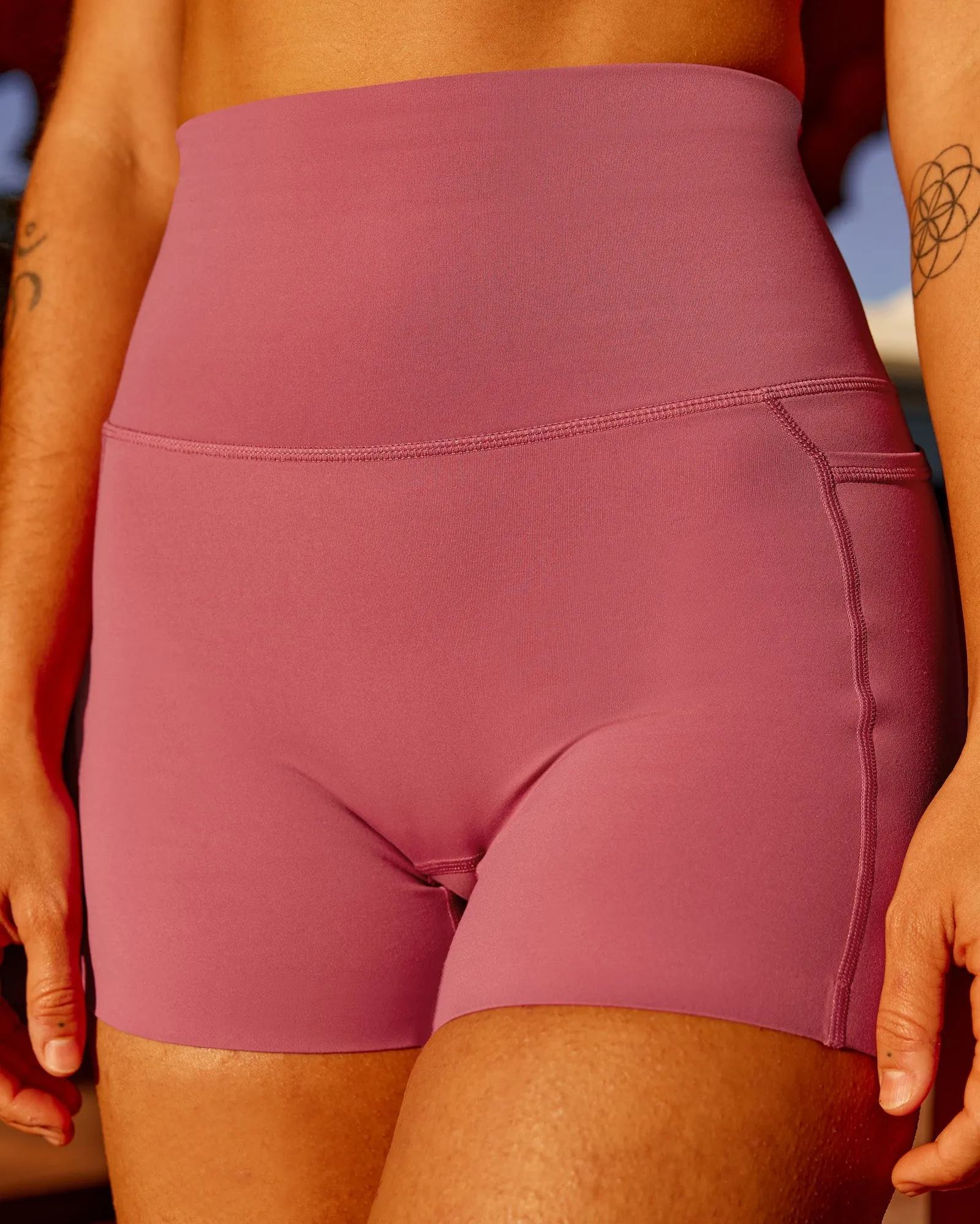 Elixir X-Length Shorts With Pockets - Mauve Haze