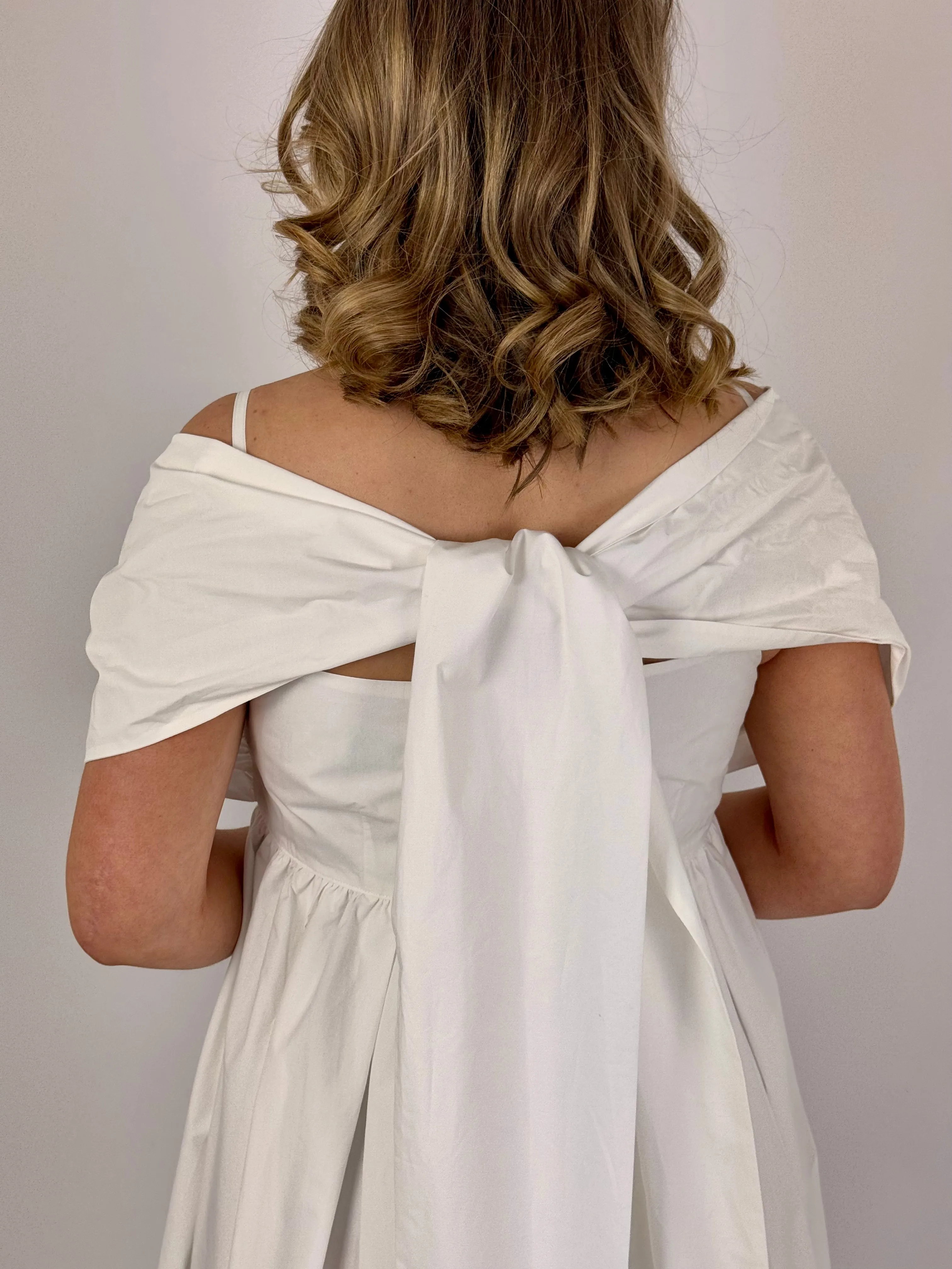 Emin & Paul Tie Front Dress White