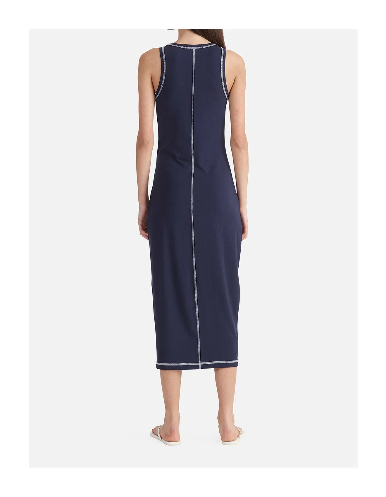 Ena Pelly Winona Bodycon Dress- Navy Baby/White