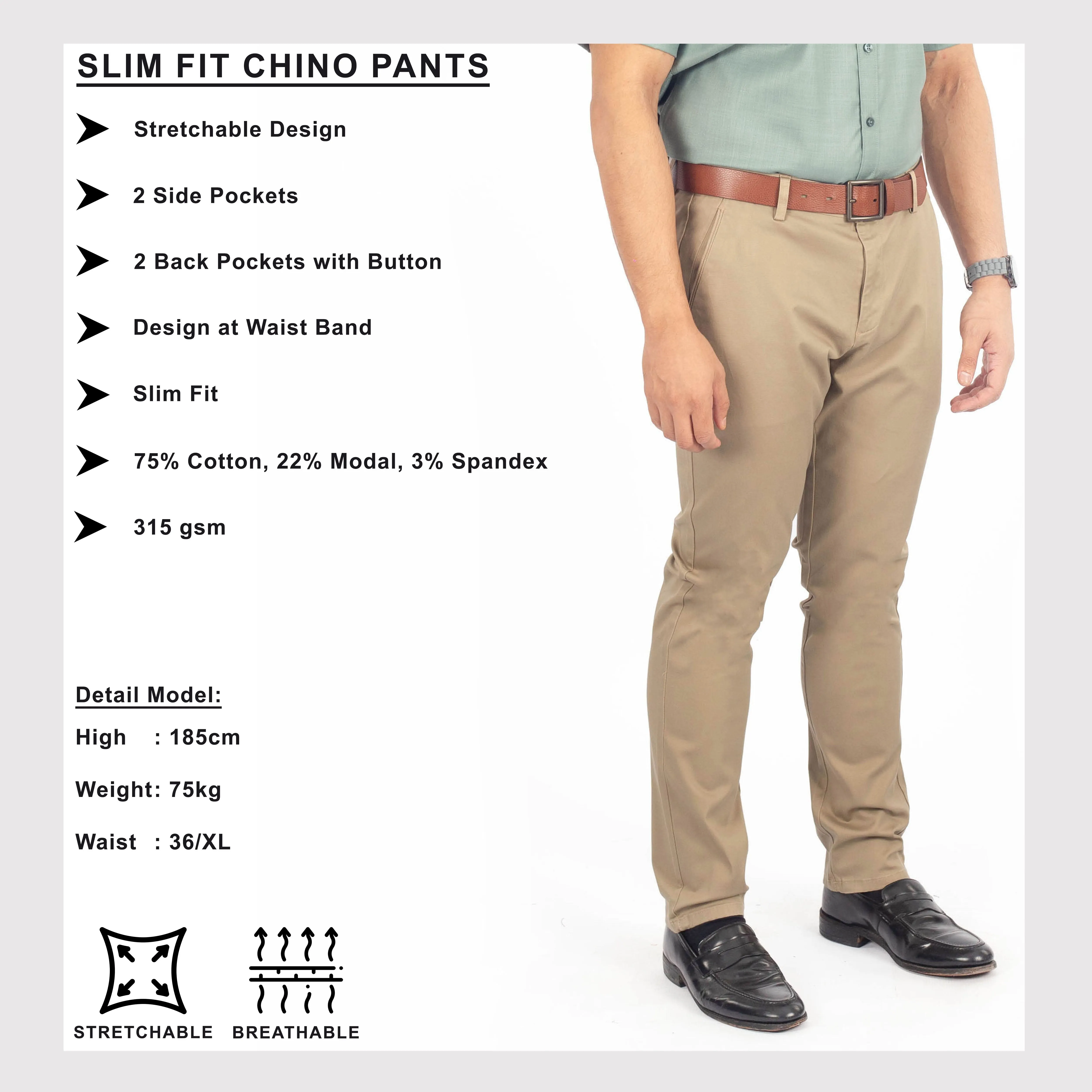 EXHAUST CHINO LONG PANTS [SLIM FIT] 1759