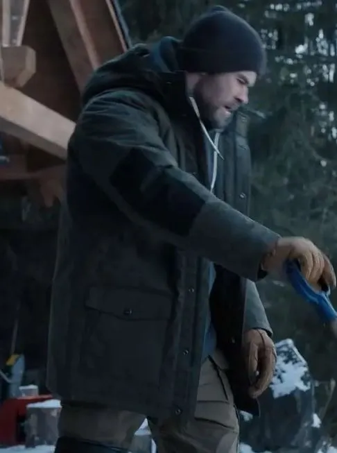 Extraction 2 Chris Hemsworth Black Hoodie Jacket