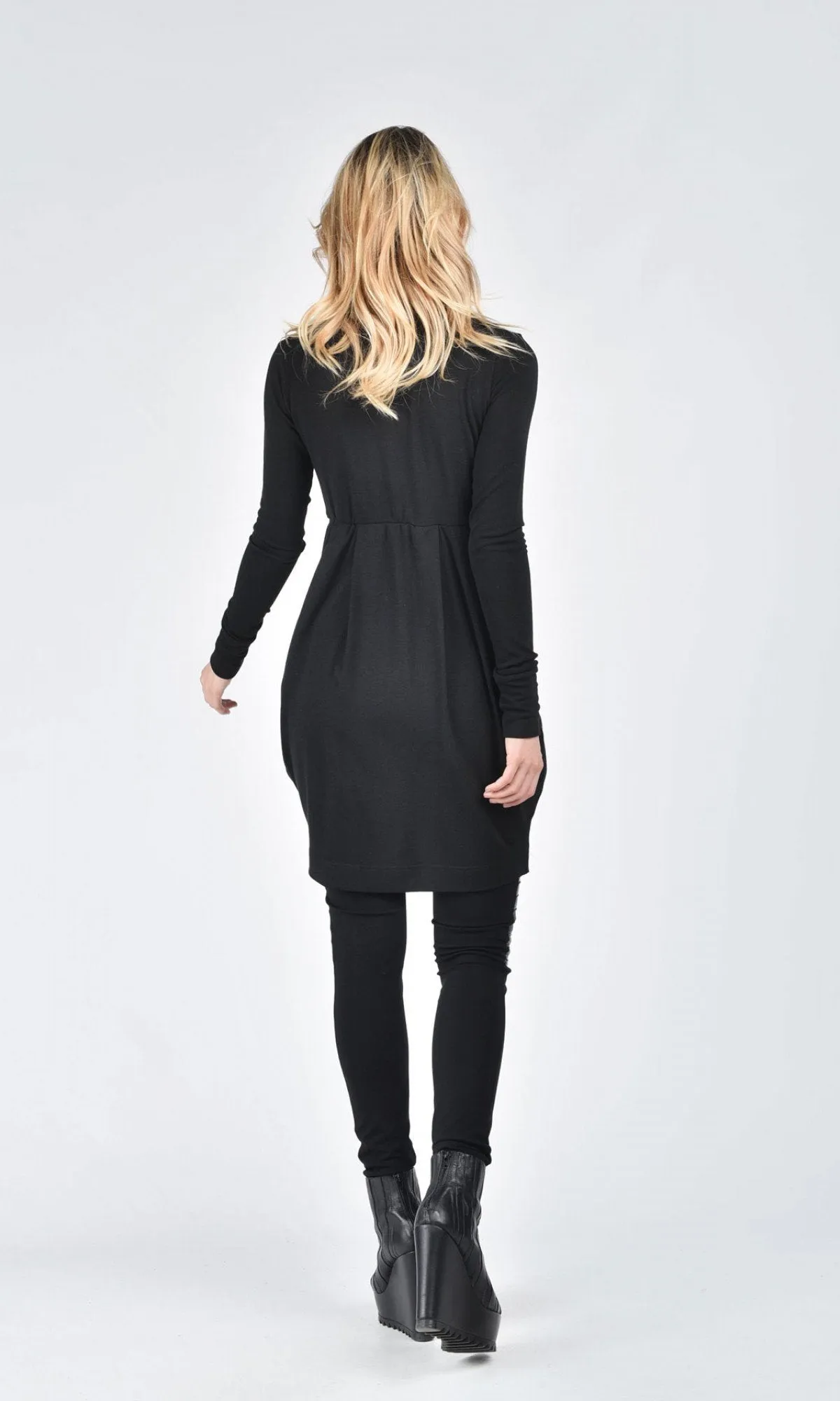 Fine Knit Turtleneck Tunic Dress