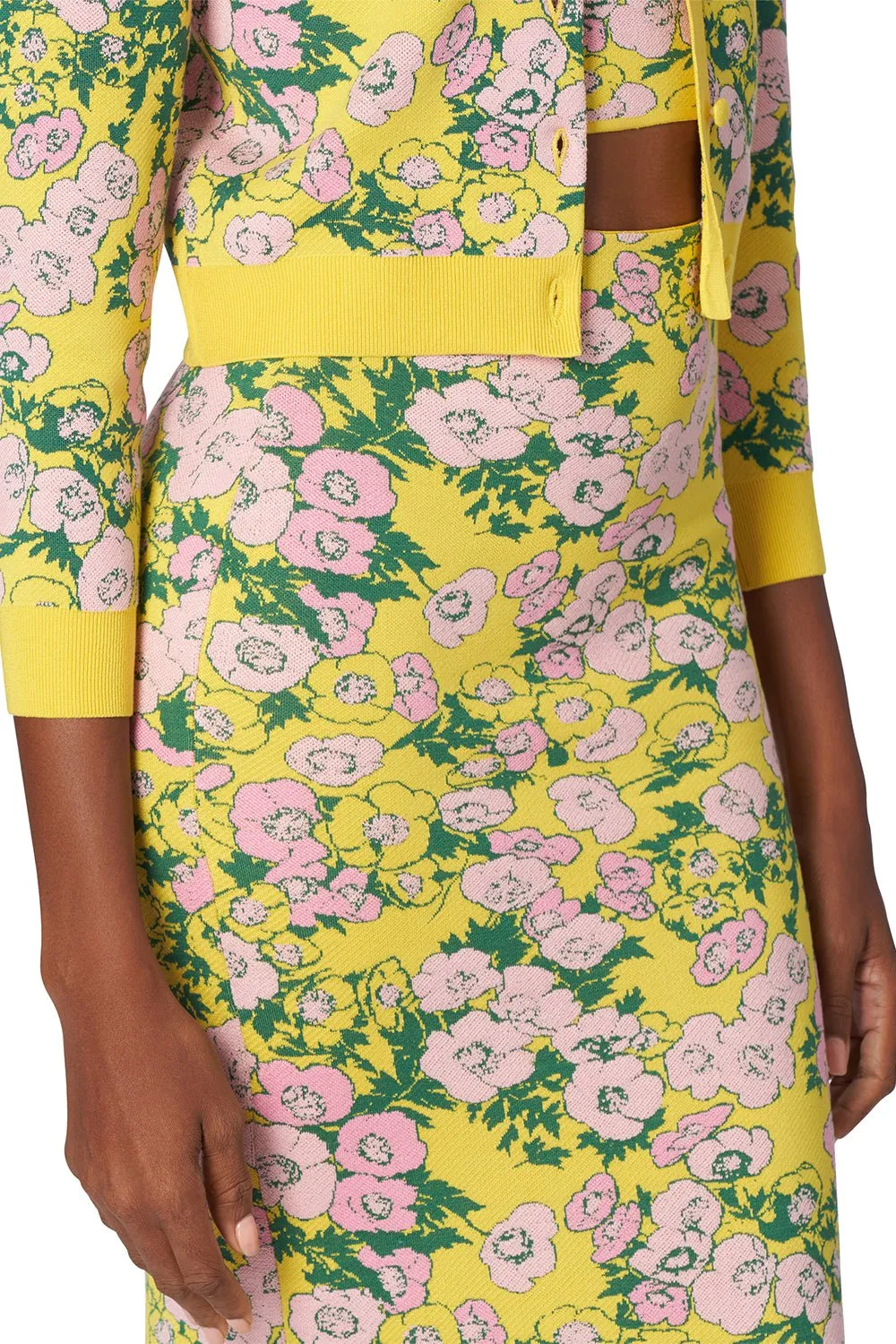 Fitted Midi Pencil Skirt