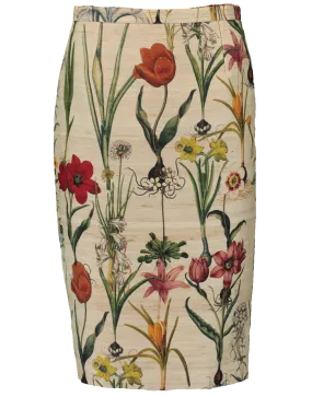 Floral Pencil Skirt