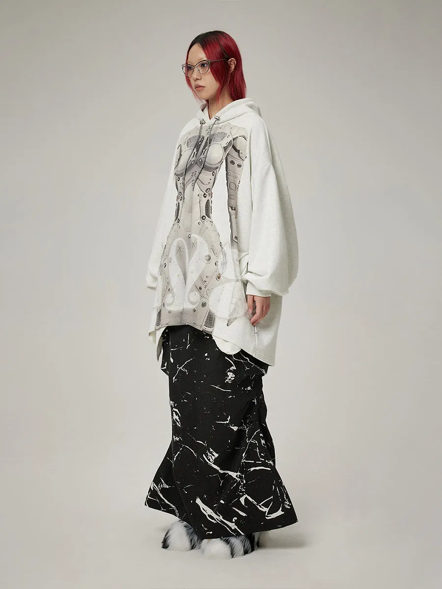 Gather Casual Side-Pocket Long-Skirt