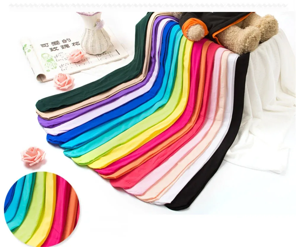 Girls Ballet Dance Tights Candy Colour Velvet Stockings