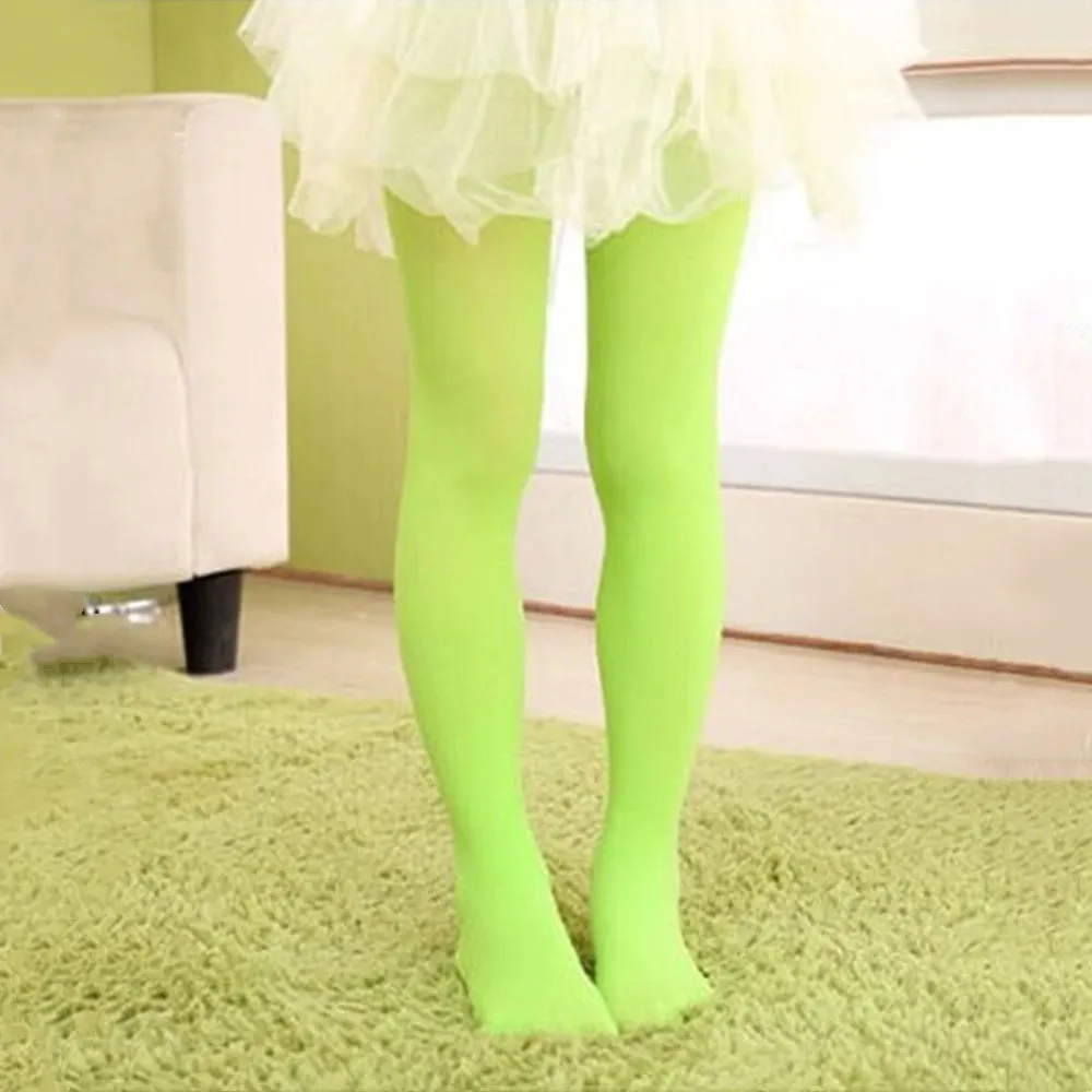 Girls Ballet Dance Tights Candy Colour Velvet Stockings
