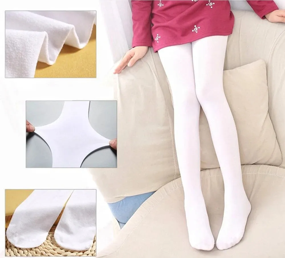 Girls Ballet Dance Tights Candy Colour Velvet Stockings