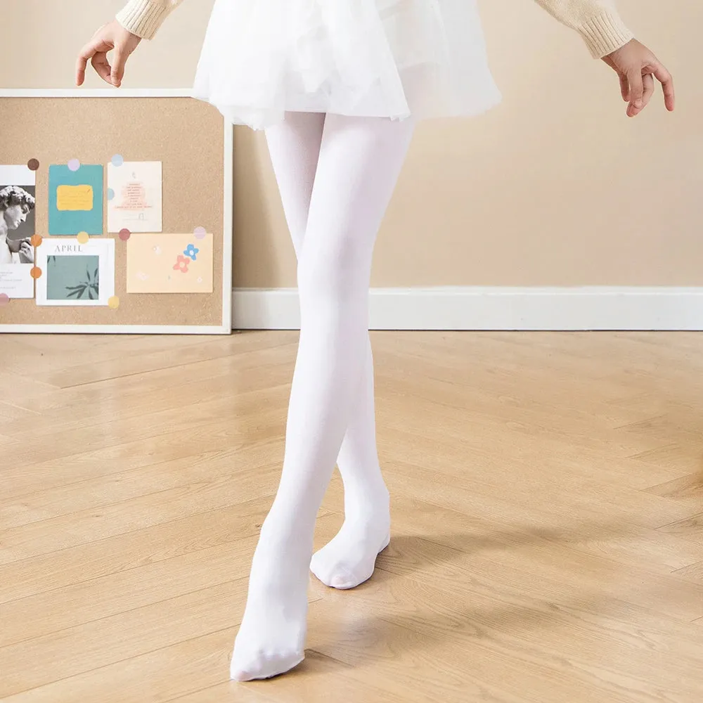 Girls Ballet Dance Tights Candy Colour Velvet Stockings