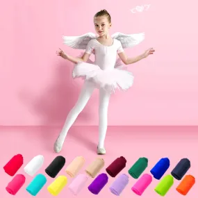Girls Ballet Dance Tights Candy Colour Velvet Stockings
