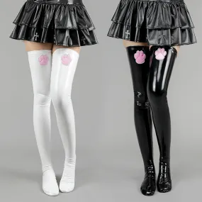 Glossy Cat Pawns Tights