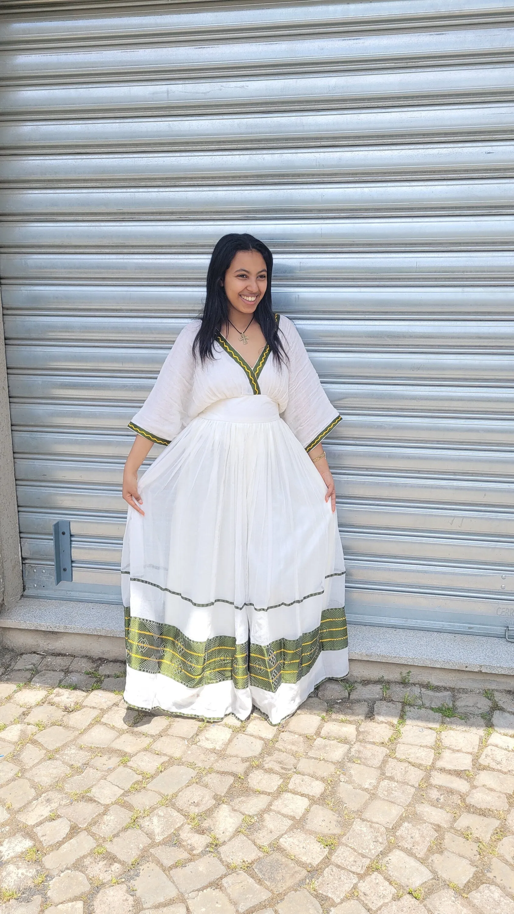 Green Design Simple Habesha Dress Design Modern Habesha Kemis Habesha Libs es00162