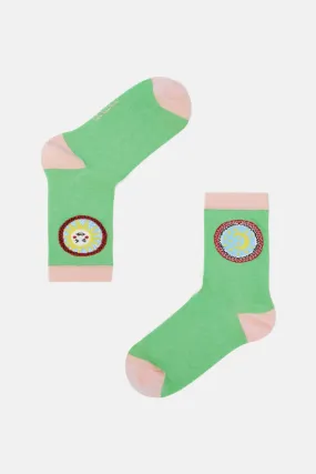 Green Plate Mesh Sock