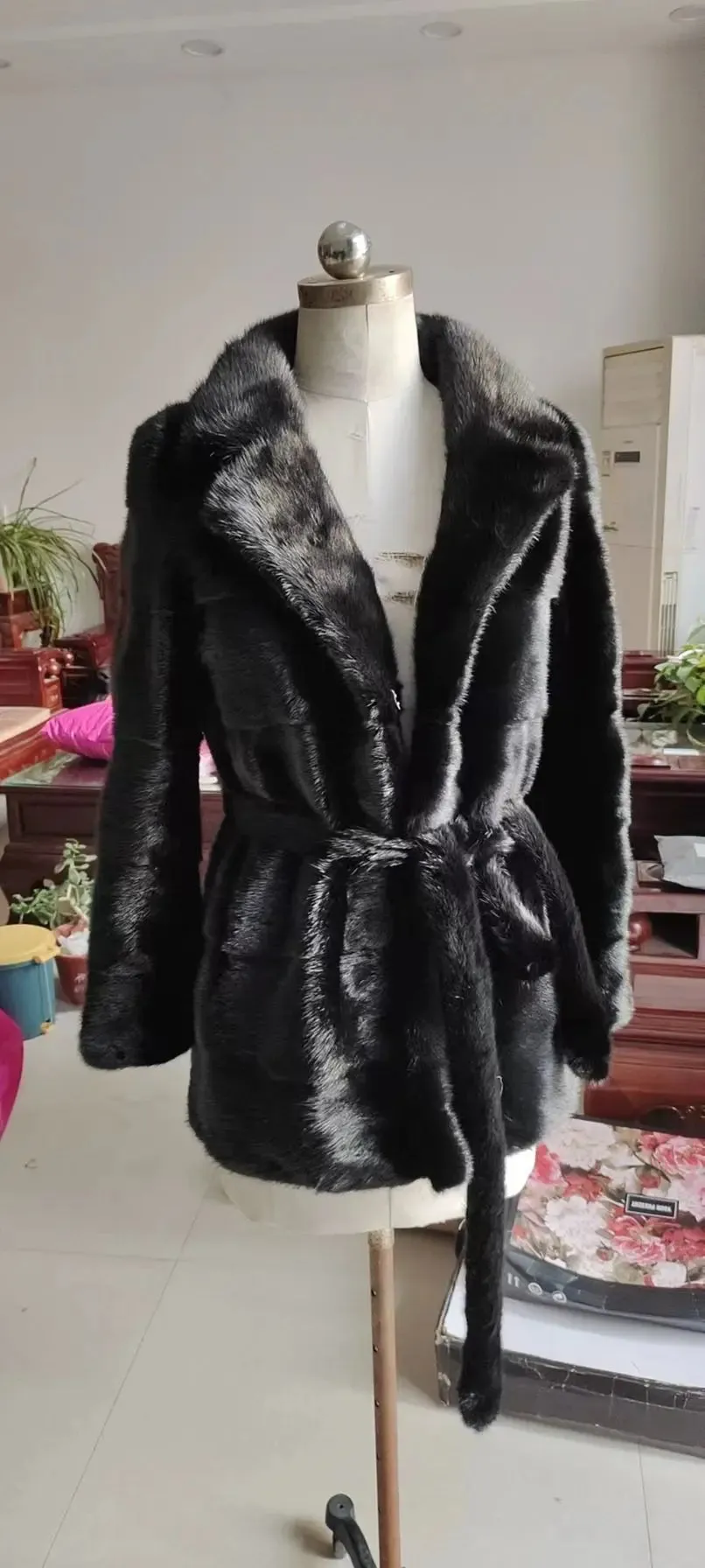 HDHOHR 2024 New Natural Mink Fur Coats for Women Real Mink Fur Coats OutwearPark With Fur High Quality Female Warm Winter Jacket
