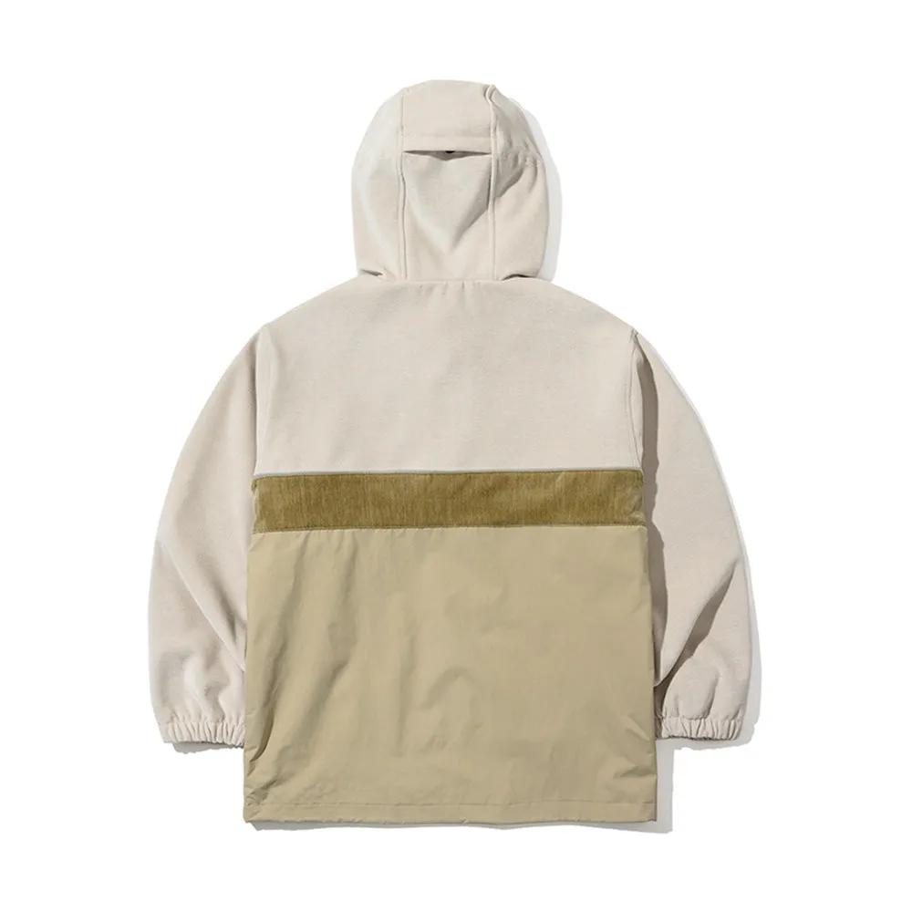 HF SOFT HOODED ANORAK JACKET CLASSIC BEIGE TONE MULTI