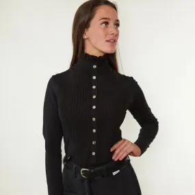 Horzehoods Black Tudor Ruffle Show Shirt