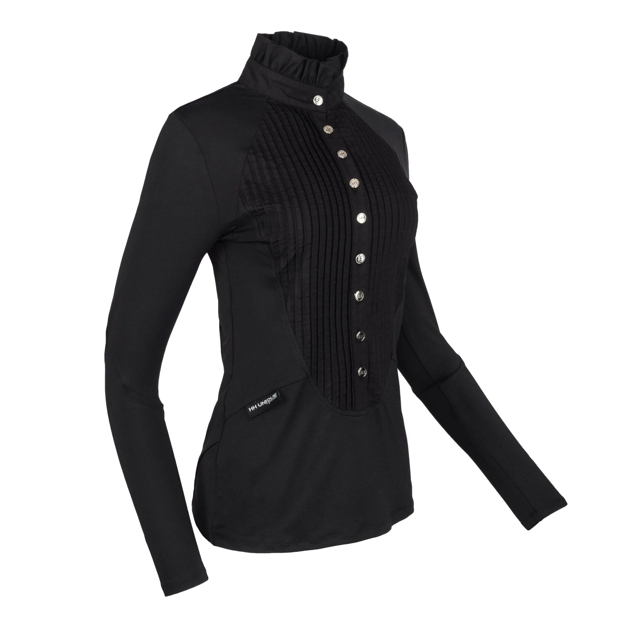 Horzehoods Black Tudor Ruffle Show Shirt