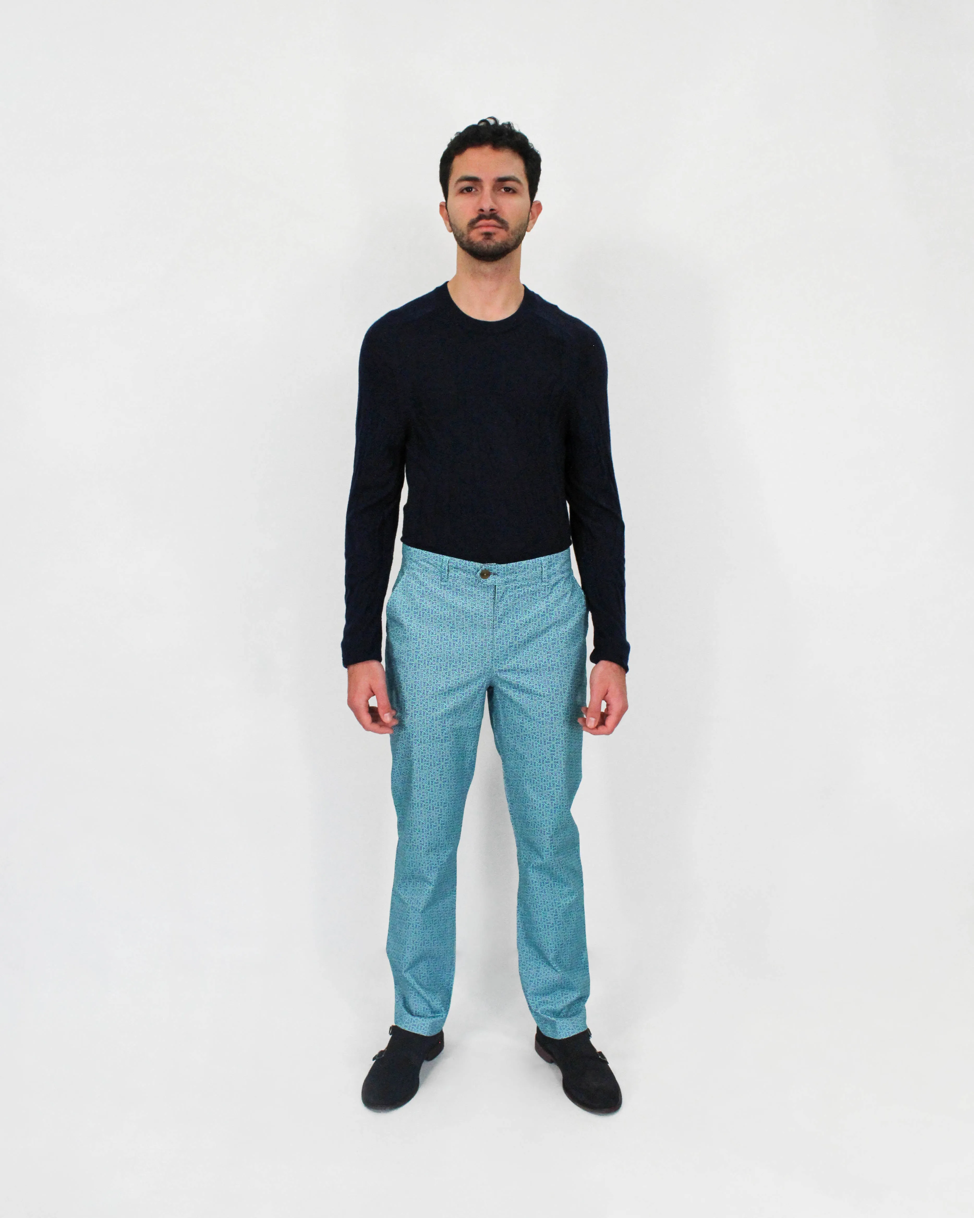 JACK LUX LARGE FISH PANTS IN LAGOON