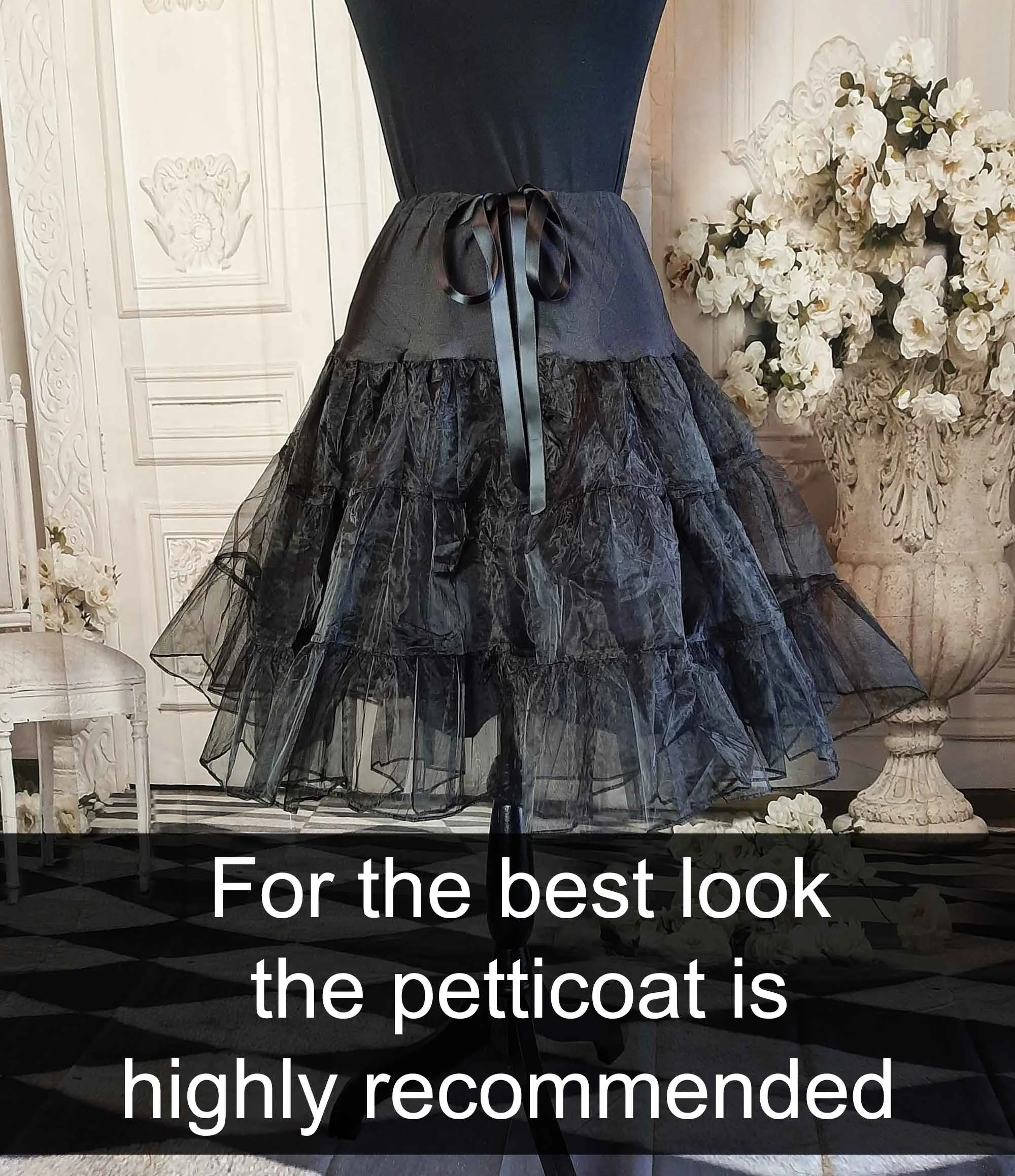 Jane Austen 50's Style Full Skirt - Literary Skirt - Plus Size Adustable